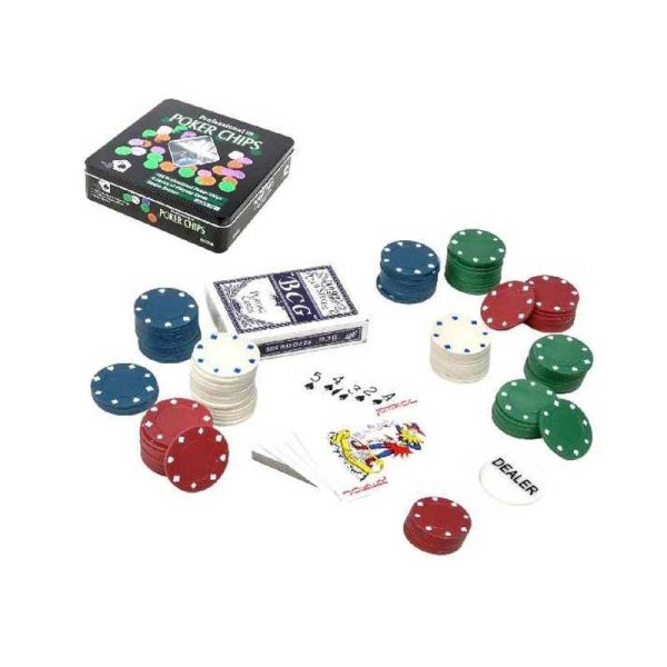 Poker Set σε Μεταλλικό Κουτί με 2 Τράπουλες & 100 Μάρκες