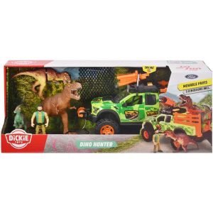 Dickie Toys Dino Hunter - Όχημα 4x4 Κυνηγού Δεινοσαύρων με 3 Δεινόσαυρους με Ήχο