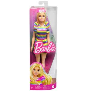 Barbie Fashionistas Κούκλα Ξανθιά με Rainbow Φόρεμα #HPF73