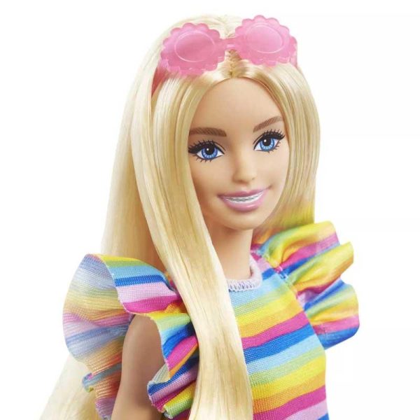Barbie Fashionistas Κούκλα Ξανθιά με Rainbow Φόρεμα #HPF73
