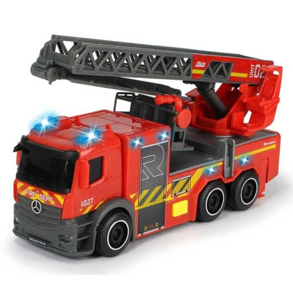 Dickie Toys City Fire Ladder Truck - Πυροσβεστικό Κλιμακοφόρο Όχημα 25cm με Φως & Ήχο