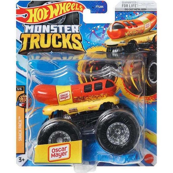 Hot Wheels Monster Trucks Oscar Mayer - Αυτοκινητάκι