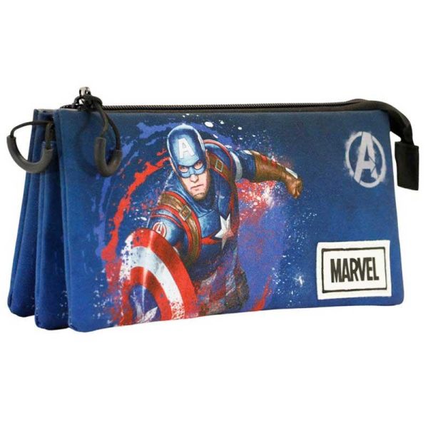 Marvel Captain America Triple Pencil Case - Κασετίνα 21 x 8 x 5,5 cm