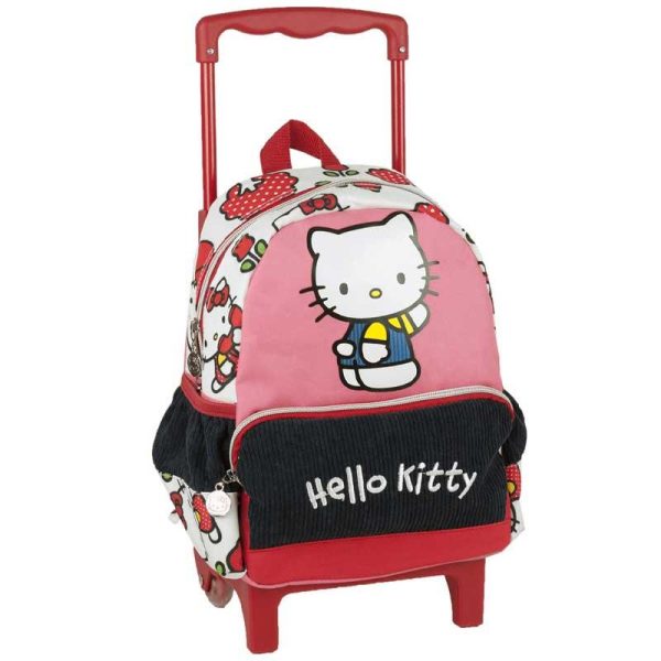 Hello Kitty Tulip Σχολική Τσάντα Τρόλεϊ Νηπιαγωγείου σε Ροζ χρώμα Μ25 x Π15 x Υ30cm