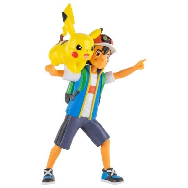 Pokemon Battle Feature Figure Ash & Pikachu - Σετ Φιγούρες με Κίνηση