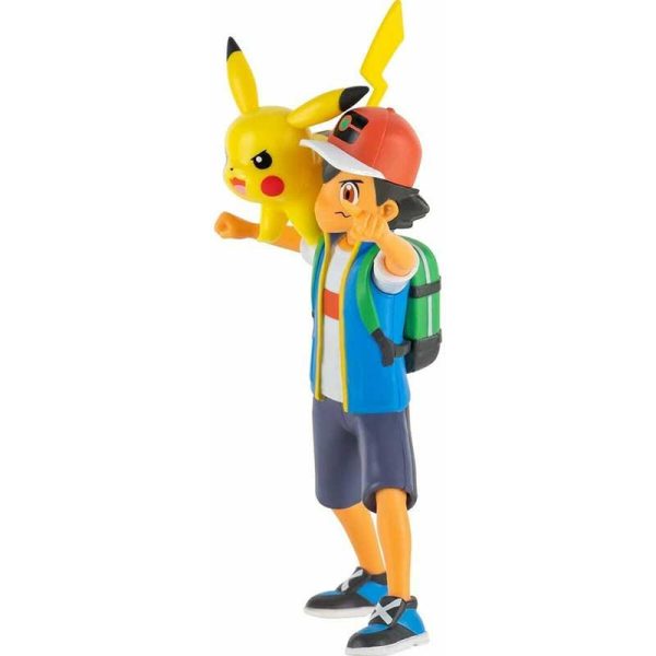 Pokemon Battle Feature Figure Ash & Pikachu - Σετ Φιγούρες με Κίνηση