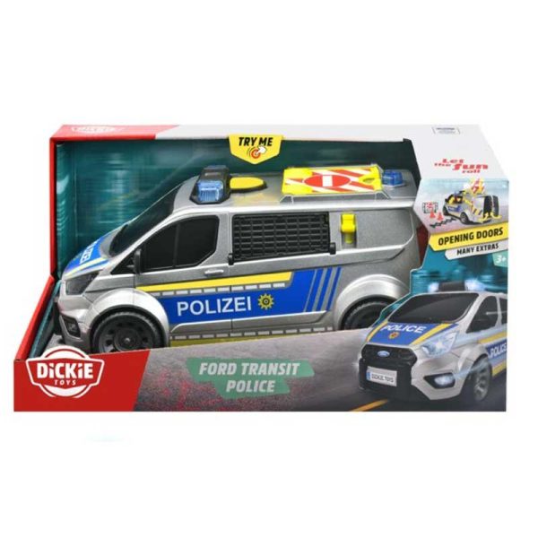 Dickie Toys Όχημα Αστυνομίας Ford Transit 28εκ. με Ήχο & Φως
