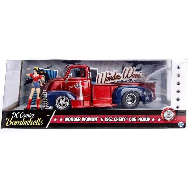 DC Bombshells Wonder Woman & 1952 Chevy Coe Pickup - Μεταλλικό Όχημα 1:24 - Jada Toys