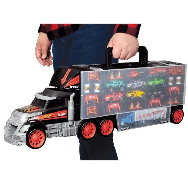 Dickie Toys Truck Carry Case - Νταλίκα Γκαράζ με 7 Αυτοκινητάκια & Αξεσουάρ
