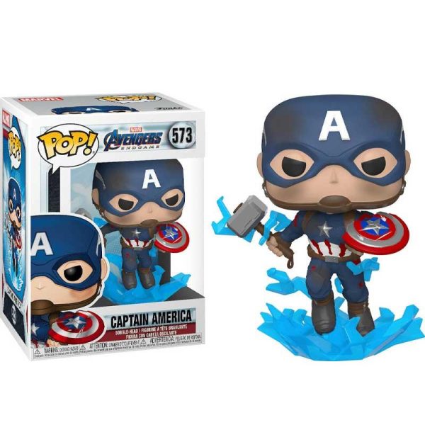 Funko Pop! Marvel: Avengers Endgame 573 - Captain America Bobble-Head Figure