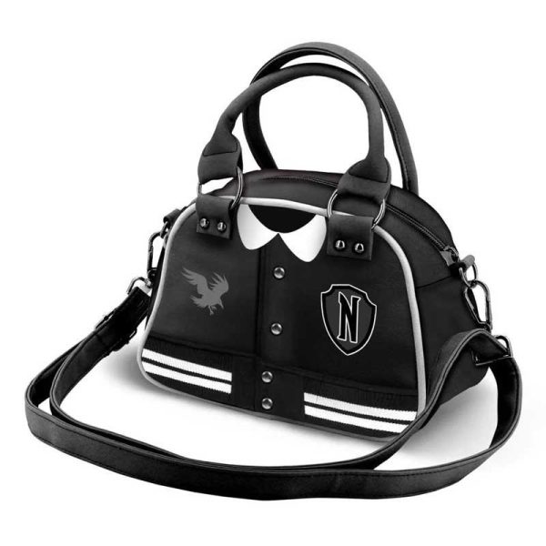 Wednesday Varsity Bowling bag - Τσαντάκι Ώμου 22cm (black)