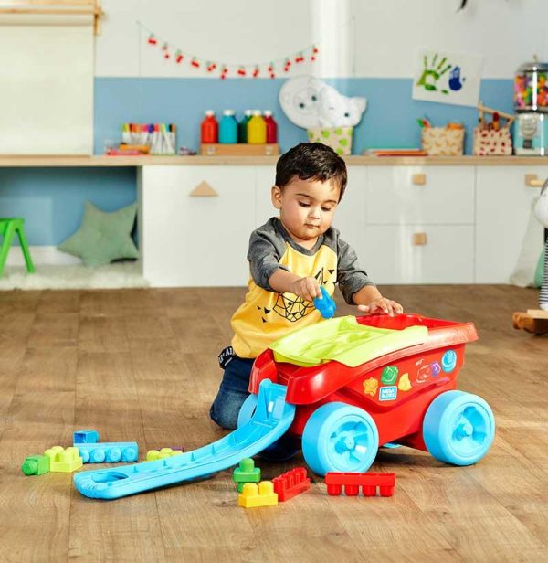 Fisher Price Τουβλάκια Mega Bloks Shape Sorting Wagon 25τμχ για 1+ Ετών