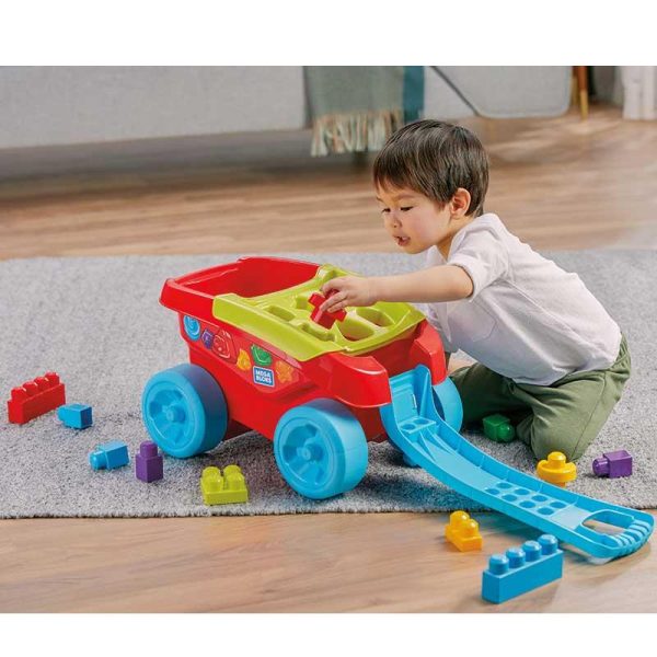 Fisher Price Τουβλάκια Mega Bloks Shape Sorting Wagon 25τμχ για 1+ Ετών