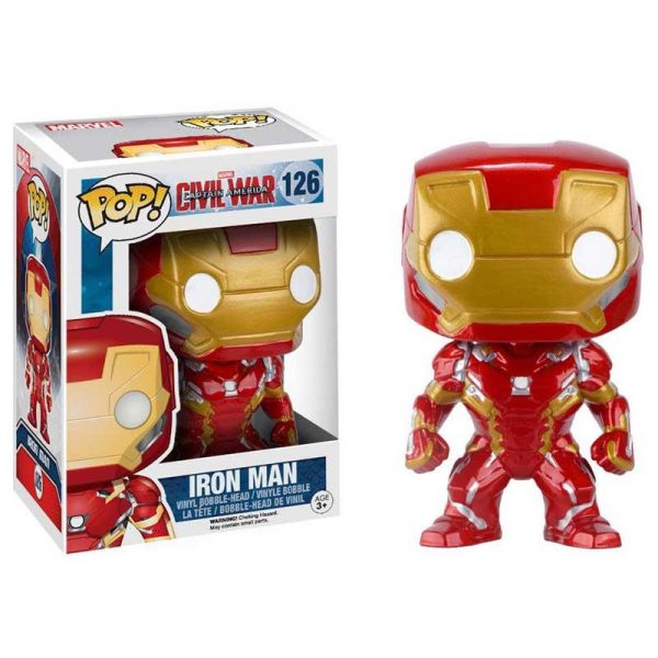 Funko Pop! Marvel Civil War Captain America 126 - Iron Man Bobble-Head Figure