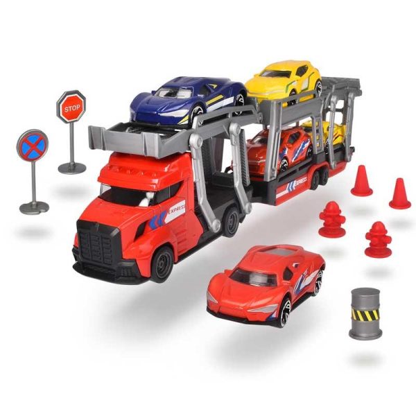 Dickie Toys Transporter Set - Νταλίκα Μεταφοράς με 5 Αυτοκινητάκια & Αξεσουάρ (1 τεμάχιο)