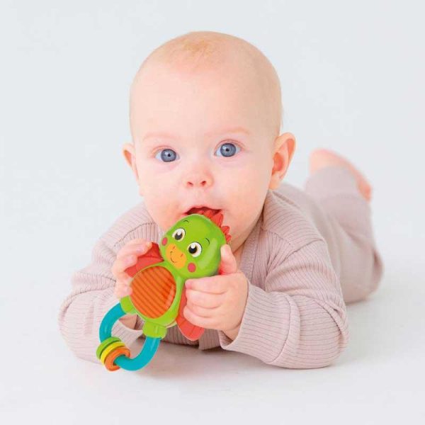 Baby Clementoni Dragon Teething Rattle - Κουδουνίστρα Μασητικό Δράκος
