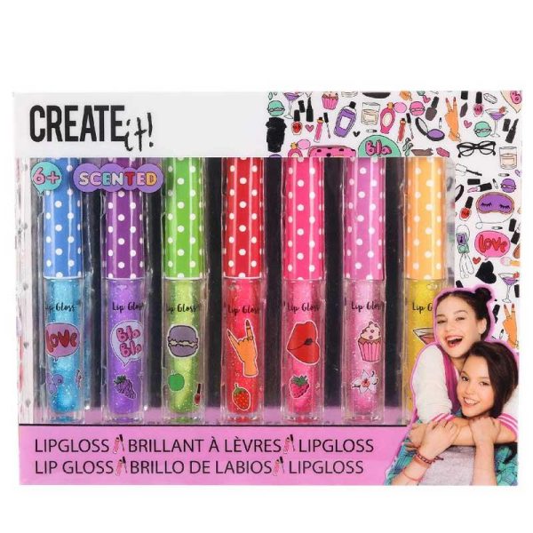 Create it! LipGloss Scented - Παιδικό Σετ Μακιγιαζ με 7 Lipgloss