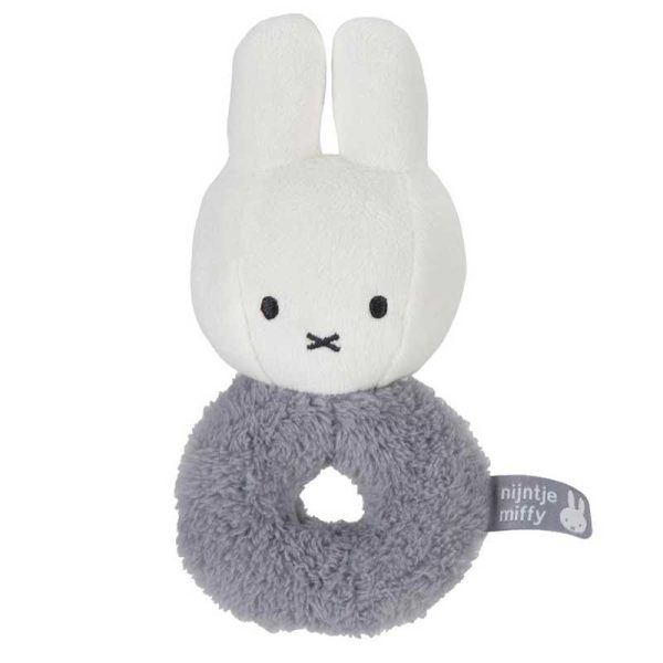 Miffy Fluffy Rattle Blue - Λούτρινη Κουδουνίστρα Miffy Μπλε