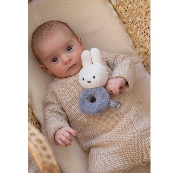 Miffy Fluffy Rattle Blue - Λούτρινη Κουδουνίστρα Miffy Μπλε