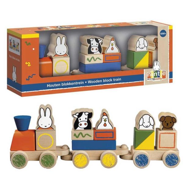 Miffy Wooden Block Train 35 cm - Ξύλινο Παιδικό Τρενάκι 35 cm