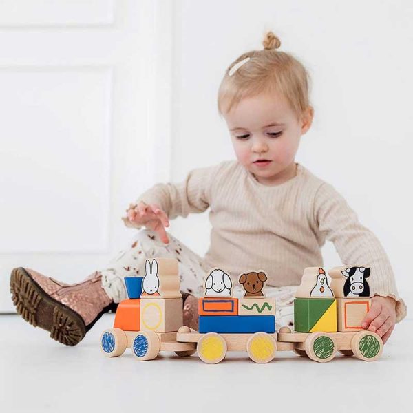 Miffy Wooden Block Train 35 cm - Ξύλινο Παιδικό Τρενάκι 35 cm