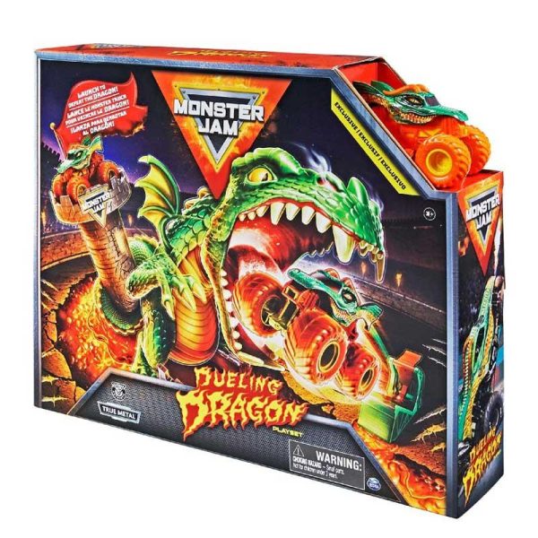 Monster Jam Dueling Dragon Stunt Playset - Πίστα με Αυτοκινητάκι 1:64