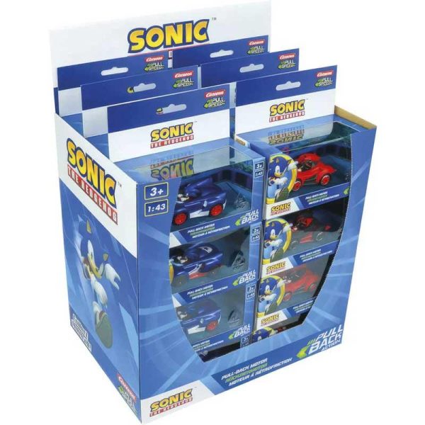Carrera Pull Speed Team Sonic Racing - Αυτοκινητάκι Sonic Stars Pull-back 8cm