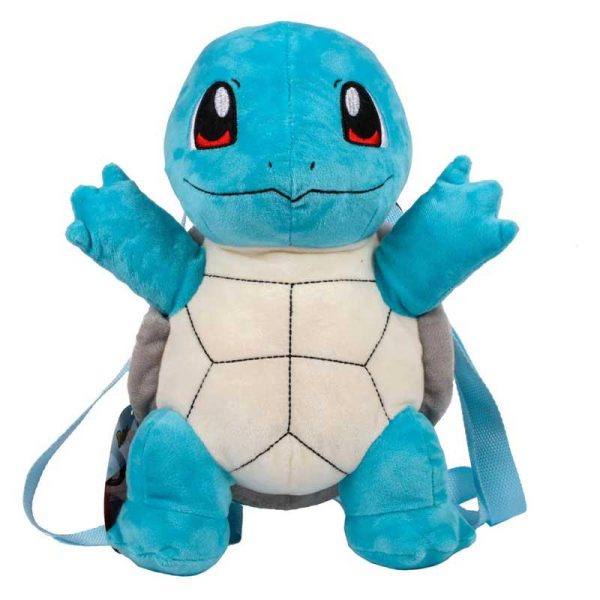 Pokemon 3D Squirtle Backpack - Λούτρινη Τσάντα Πλάτης 36cm Γαλάζιο