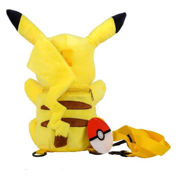 Pokemon 3D Pikachu Backpack - Λούτρινη Τσάντα Πλάτης 36cm Κίτρινη