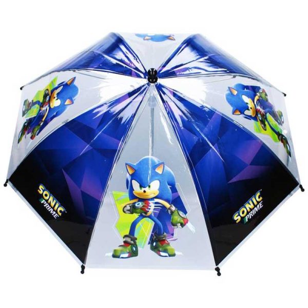 Παιδική Ομπρέλα Sonic Sunny Days Ahead - Διαφανής Πολύχρωμη Χειροκίνητη 71cm