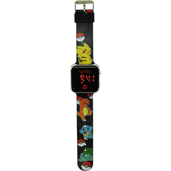 Pokemon Led Watch Παιδικό Ρολόι Χειρός με Λουράκι από Καουτσούκ/Πλαστικό