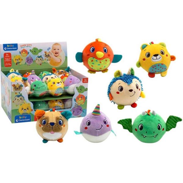 Baby Clementoni Soft Animal Friends - Μαλακή Λούτρινη Κουδουνίστρα Φάλαινα 10εκ. για 3+ μηνών