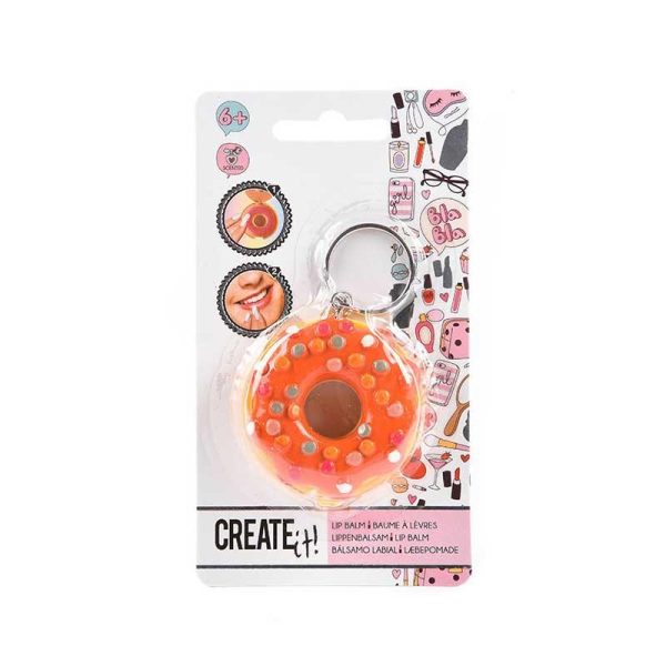 Create it! Scented Donut Lip Balm σε Μπρελόκ (Διάφορα Σχέδια) 1τμχ