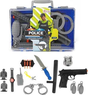 Police Accessories Playset - Σετ Βαλιτσάκι με Αξεσουάρ Αστυνομικού 13τμχ