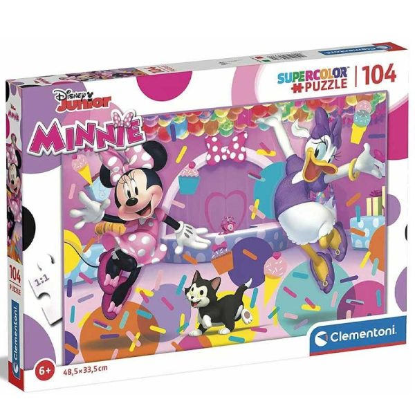 Clementoni Puzzle Super Color Disney Minnie Party -Παζλ με 104 κομμάτια