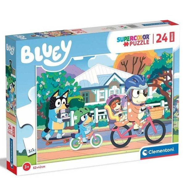 Clementoni Puzzle Super Color Bluey - Παζλ με 24 Maxi κομμάτια
