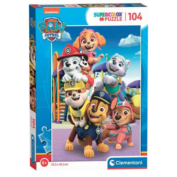 Clementoni Puzzle Supercolor Paw Patrol - Παζλ με 104 κομμάτια