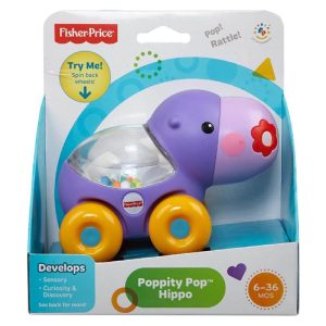 Fisher-Price Poppity Pop Hippo - Συρόμενο παιχνίδι Ιπποπόταμος