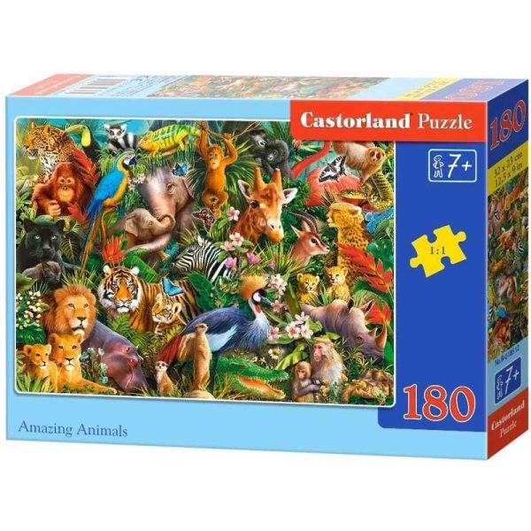 Castor Amazing Animals Puzzle - Παζλ Τα Ζώα της Ζούγκλας με 180 κομμάτια