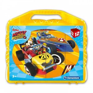 Disney Junior Mickey Roadster Racers Block Puzzle με 12 Κύβους