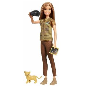 Barbie Επαγγέλματα National Geographic Κούκλα Φωτογράφος #GDM46
