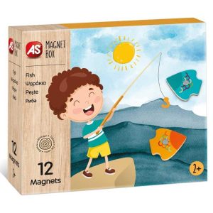 AS Magnet Box Εκπαιδευτικό Παιχνίδι 'Ψαράκια' με 12 Μαγνήτες