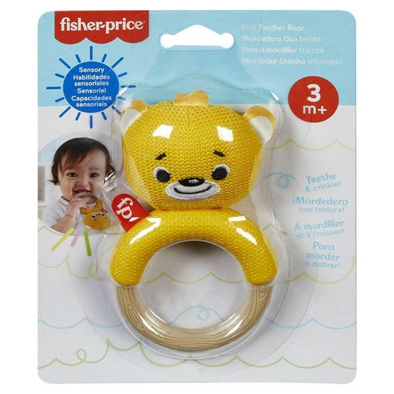 Fisher-Price Μασητικός Κρίκος Οδοντοφυΐας Αρκουδάκι από Ύφασμα