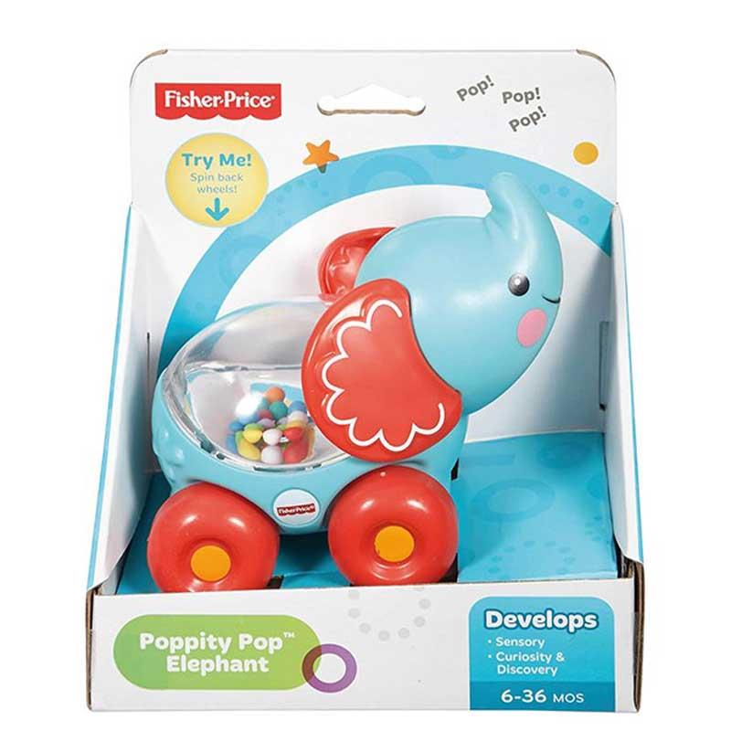 Fisher-Price Poppity Pop Elephant - Συρόμενο παιχνίδι Ελέφαντας