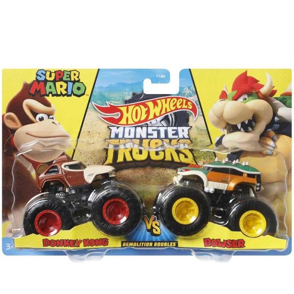 Hot Wheels Monster Trucks Demolition Doubles Super Mario: Donkey Kong vs Bowser - Αυτοκινητάκια