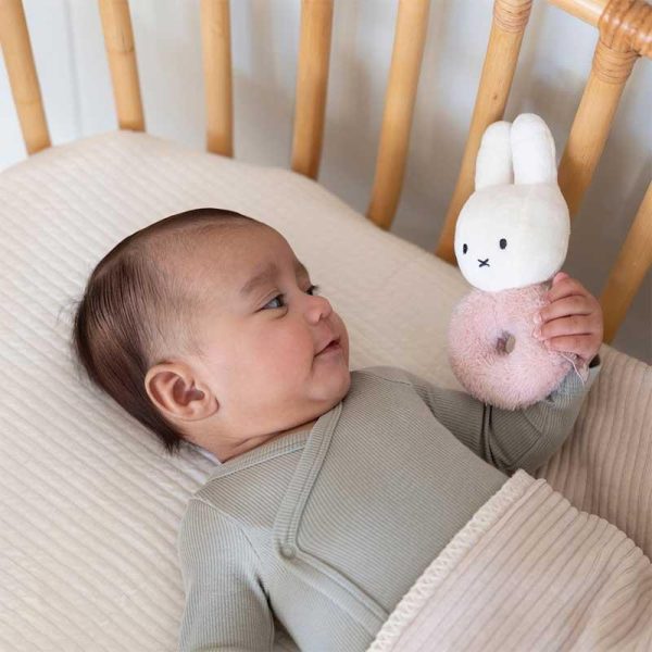 Miffy Fluffy Rattle Pink - Λούτρινη Κουδουνίστρα Miffy Ροζ