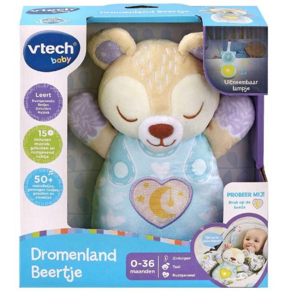 Vtech Baby Dreamland Bear Blue - Αρκουδάκι Γαλάζιο με Ήχους και Φώς