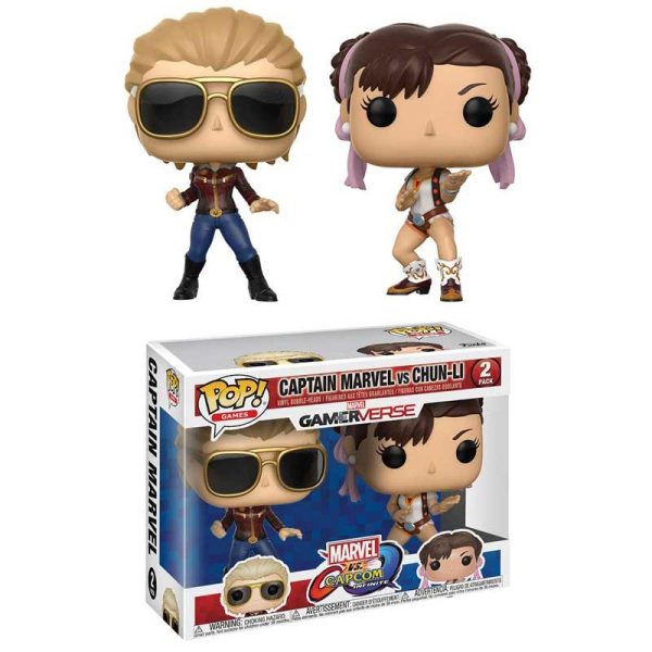 Funko Pop! Games: Marvel vs. Capcom Infinite - Captain Marvel vs Chun-Li 2-Pack