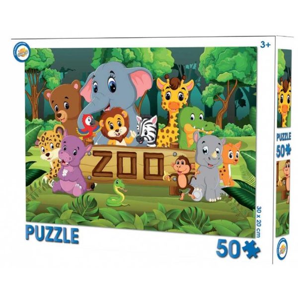 Puzzle Zoo - Παζλ Ζώα του Ζωολογικού Κήπου με 50 κομμάτια