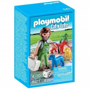 Playmobil City Life 6411: Κτηνίατρος με Χρωματιστά Σκυλάκια